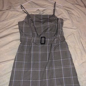 Primark checkered blue striped dress